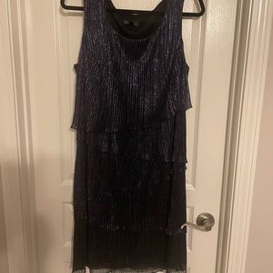Shimmery party dress with ruffles
